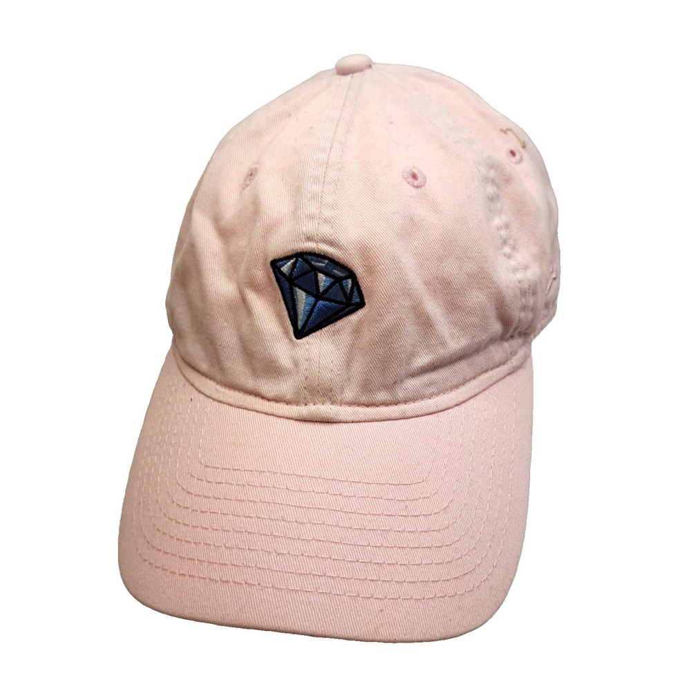 New Era 9Twenty Hat Cap Pink Embroidered Diamond‎ Strap Back Adjustable Cotton